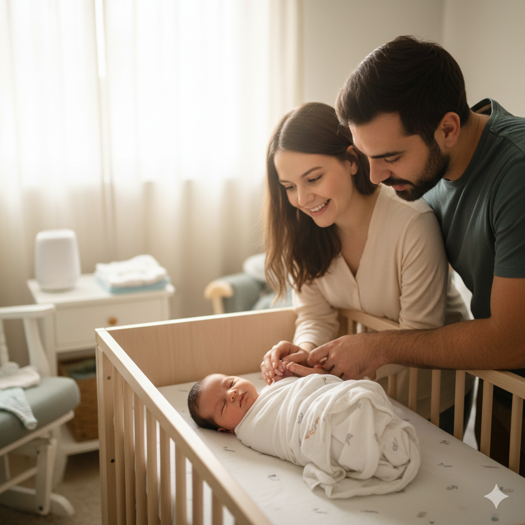 Dormir de barriga para cima bebê