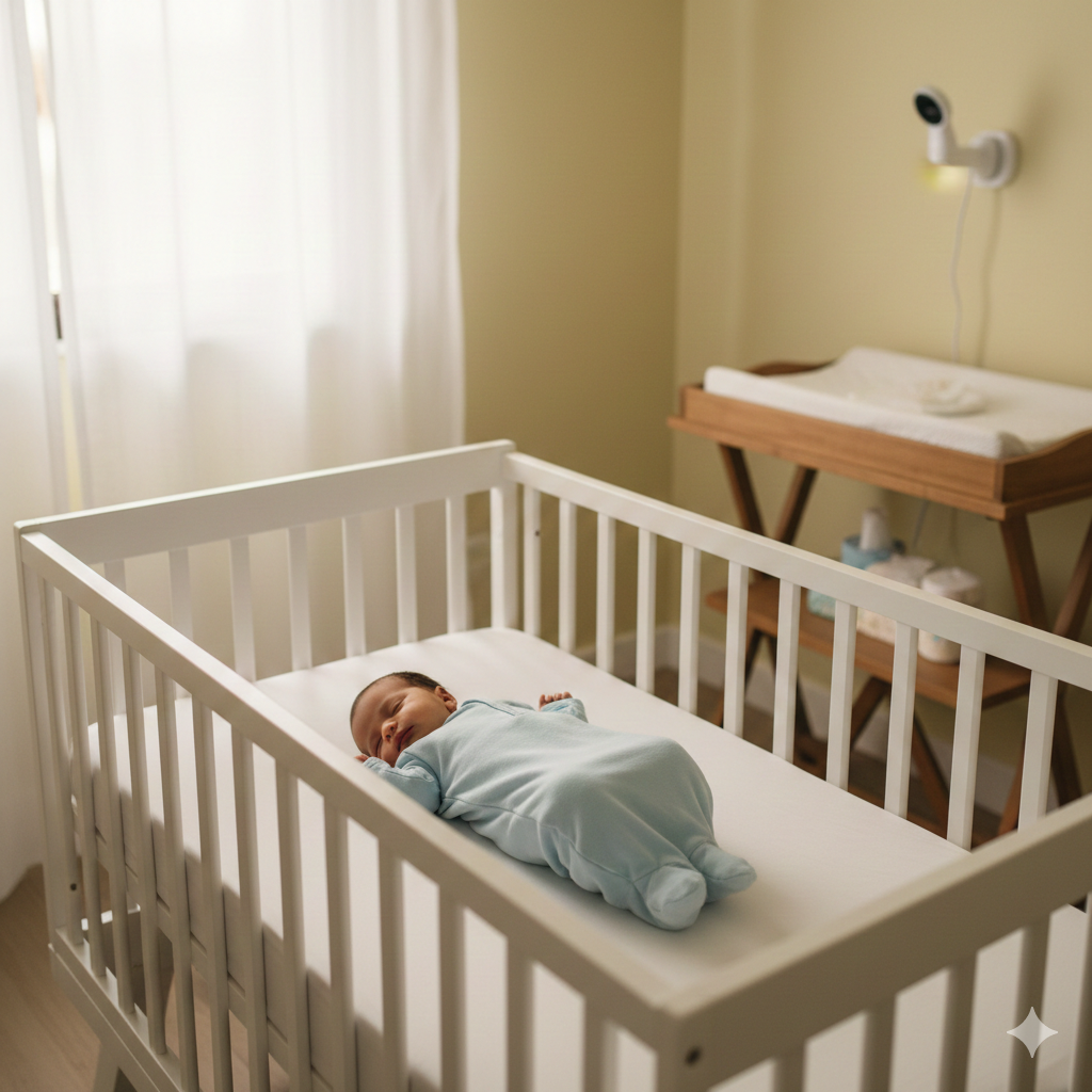 Dormir de barriga para cima bebê